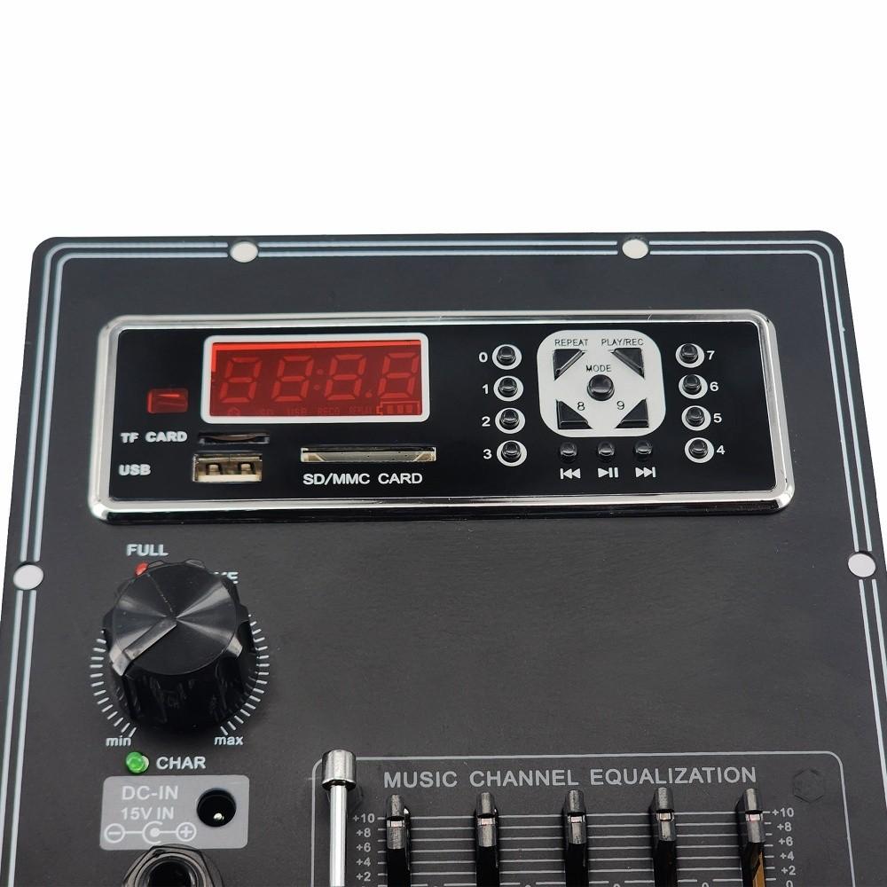 12V Digital Bluetooth 100W Amplifier Board for 8-18 Inch Speaker with Microphone Guitar U-Disk Input Recording Amplifiers Input 38 16 CM