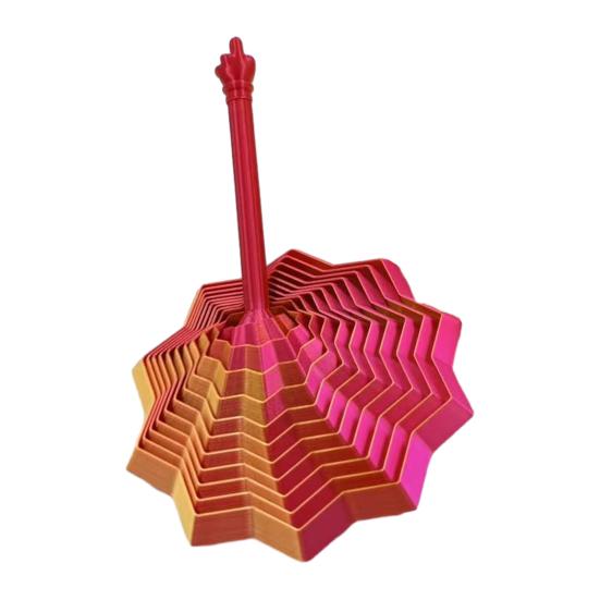 3D-gedruckter Fidget-Stern Stress Angstabbau Fraktaler Expandierter Stern Sensorisches Spielzeug mit Griff Wirbelnde Spirale Expandierbarer Stern Dekompressionsspielzeug