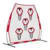 2133.6 X 2133.6mm Football Trainer Throwing Net, Training Throwing Target Practice Net with 5 Target Pockets, Knotless Net Includes Straps and