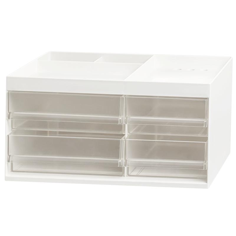Desktop High Aesthetic Minimalist Storage Box, Large Capacity Dust-proof Plastic Pen Holder