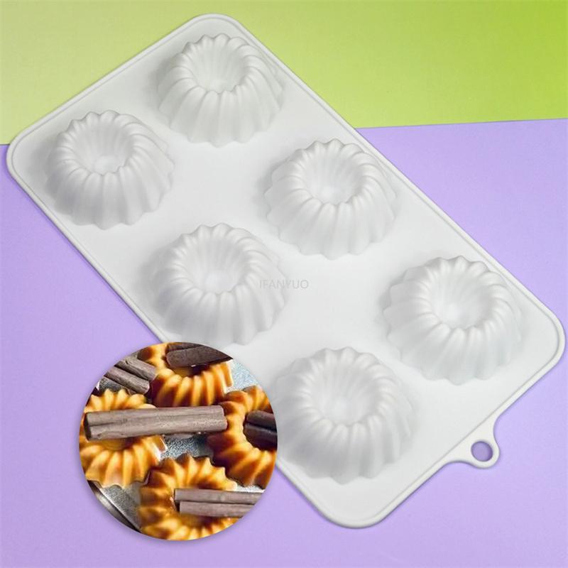 6-jamkový design Madeleine Forma na čokoládovou pěnu DIY Tvar mušle Dorty Silikonové formy Francouzský dezert Nástroje na zdobení dortů Pečicí forma