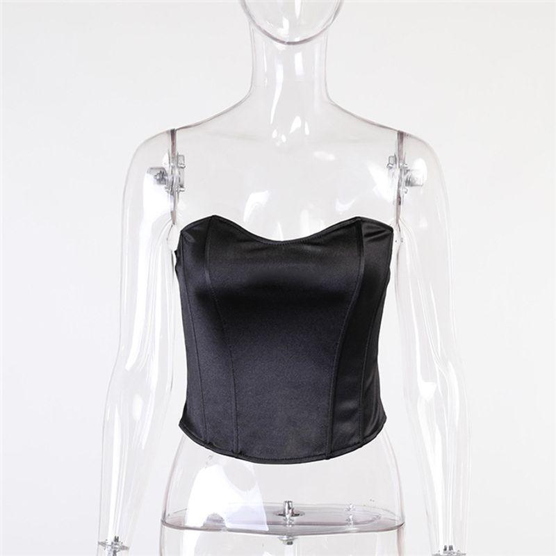 Fashion Outwear Sexy Bandeau Tube Top Short Vest Female Corset Crop Tube Tank Top Women