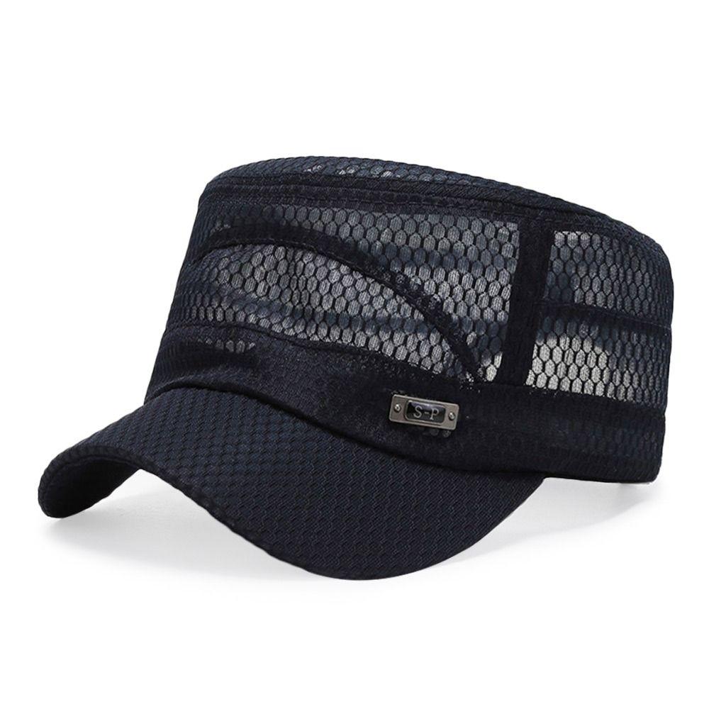 

Бейсболка з захистом від ультрафіолетового випромінювання, дихаюча кепка з плоским верхом, весна-літо, сонцезахисний капелюх для чоловіків