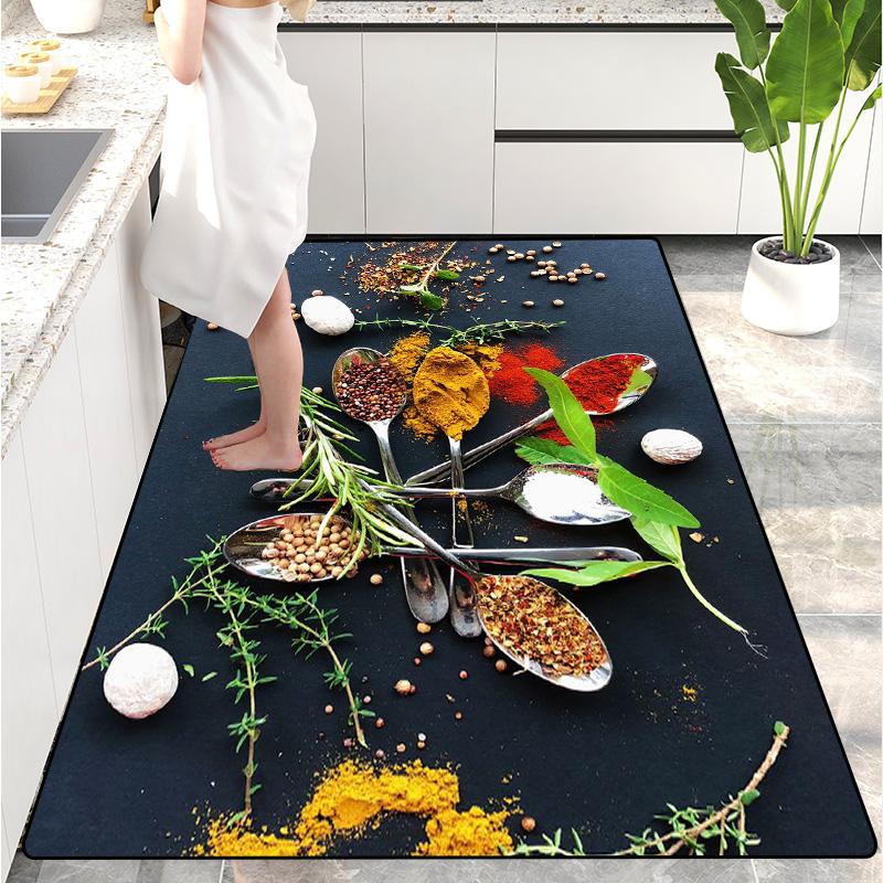 Modern Kitchen Mat Home Entrance Doormat Hallway Bedroom Living Room Decoration Floor Carpet Balcony Bathroom Long Rug