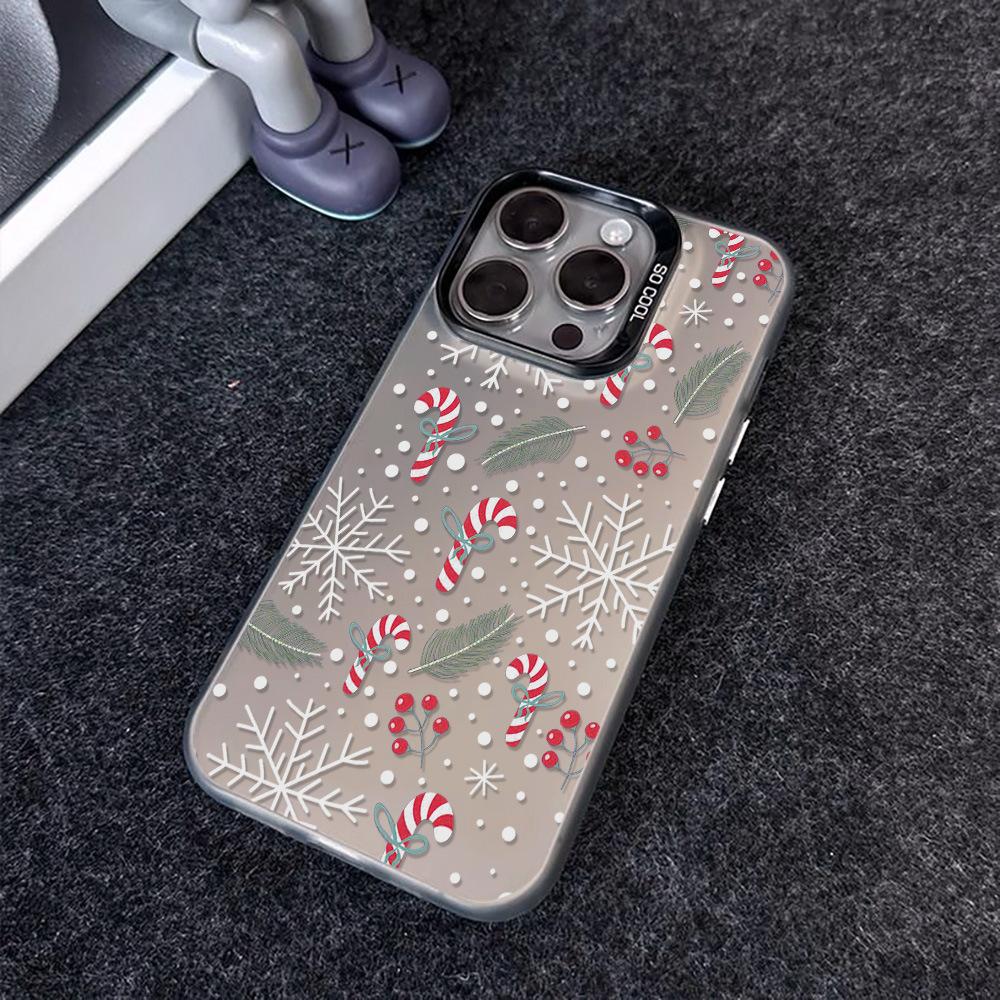 Applicable To iPhone17ProMax Christmas Snowflake Feather Mobile Phone Protective Case Apple 15/14 Niche 16 Simple