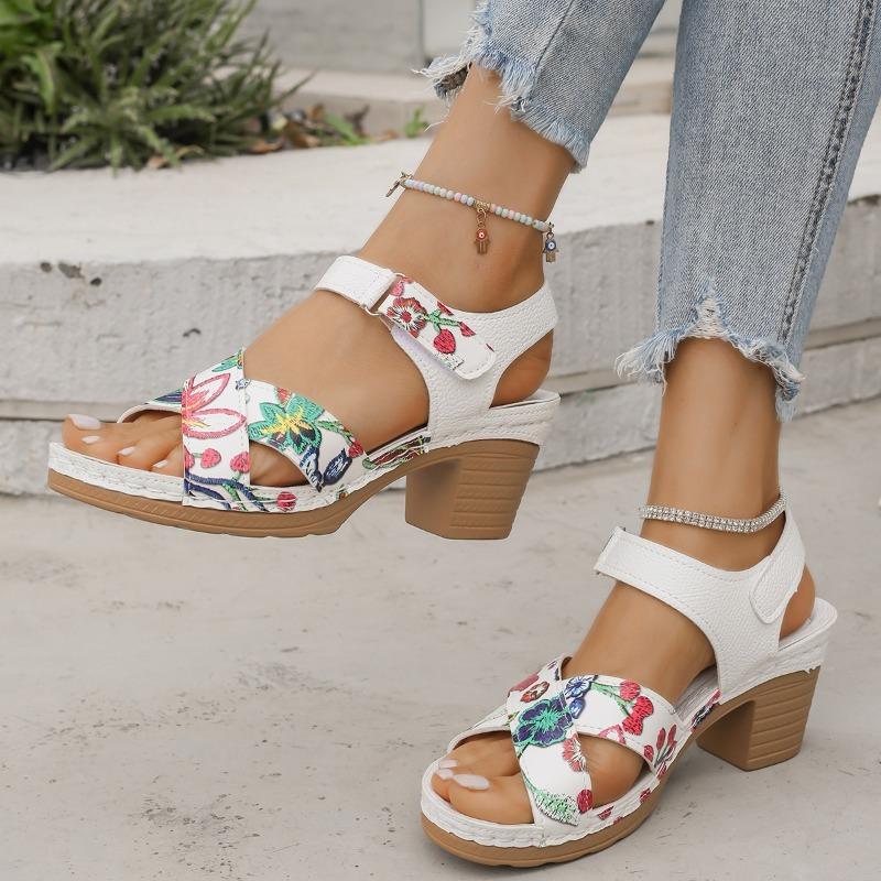 Fashion 2025 New Ladies Shoes Open Toe Women's Sandals Fashion Color Matching Office and Career Summer Plus Size Heeled Sandals Zapatos