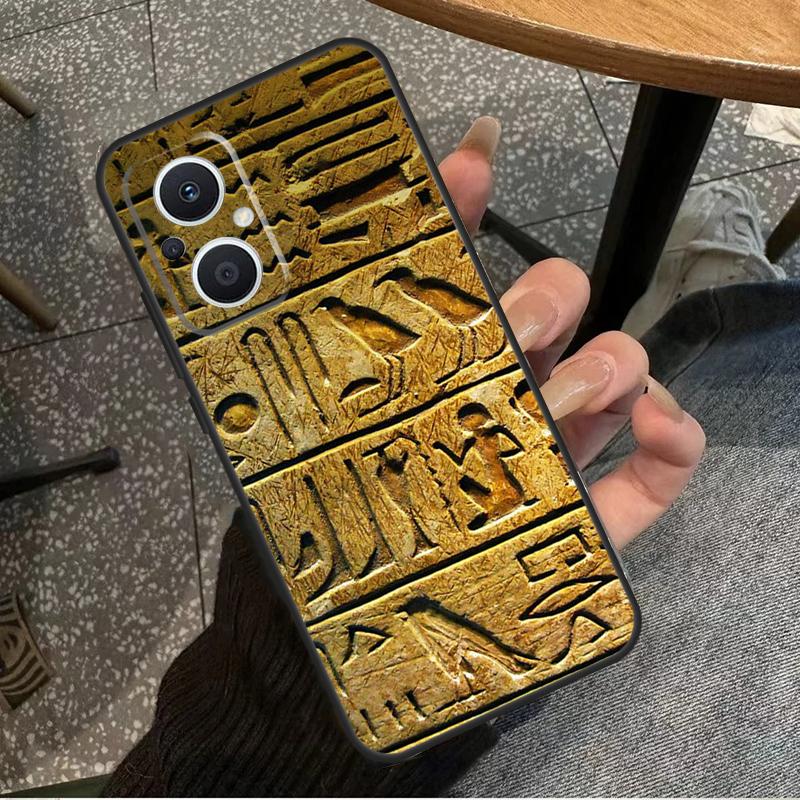 Egyptian Hieroglyphics For OPPO Reno 14 13 12 11 10 Pro 8T 11F 12F 13F 14F 7 8 Lite OPPO Find X8 X6 X5 X9 Pro Case