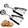 2Stainless Steel Cookie and Ice Cream Scoop Set  With Release Mechanism - Anti-slip Handle  Very Suitable for Baking  Desserts and Fruits