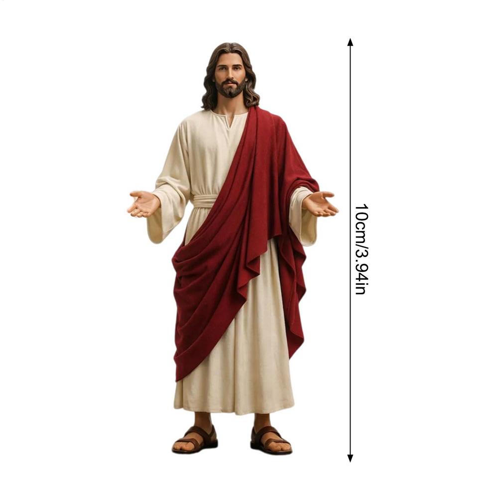 Jesus Christ Figurines Religious Decor 1/6 Scale Jesus Christ Statue With Open Arms for Home Apartment Office Entryway TV