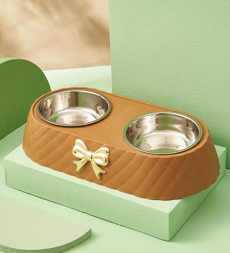 Anti-Tip Stainless Steel Pet Bowl for Cats and Dogs
