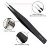 ESD Tweezers 10Pcs/Set Industrial Repair Tools Precision Anti-Static Electronics Soldering Craft Curved Straight Tweezers Stainless Steel