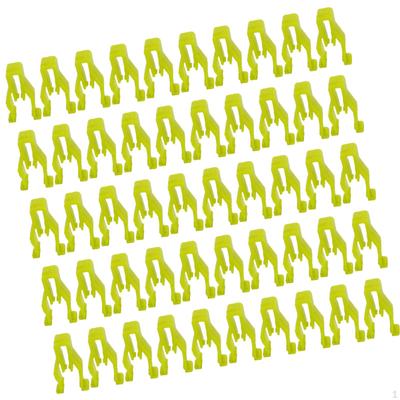 50 Stück Armaturenbrett-Zierleistenklammer, Automobil-Clips, Kunststoffbefestiger, Gelber U-Typ Halter für