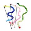 Pet Supplies Colorful Plush Strips Cat Teasing Stick Bell Decompression Interactive Cat Toys
