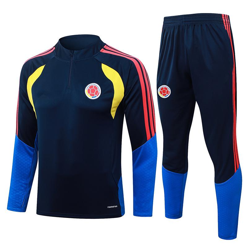 Veste d'échauffement colombienne 2026 à demi-fermeture éclair uniforme de football uniforme d'entraînement colombien S