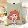 Art Illustration P-Pop Art Character Throw Lightweight 240G Flannel Blanket Soft Skin-Friendly For Summer Cooling