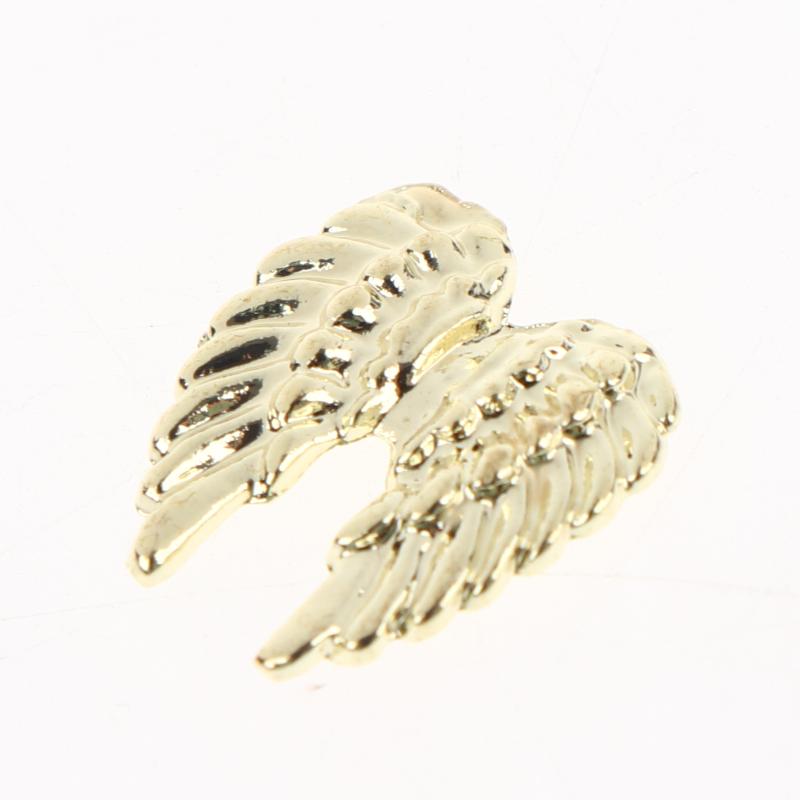 2 Pack Angel Wings Metal Nail Art Charms Gold Silver Wings Nail Decoration For Manicure Diy 3D  Sparkly Nail Parts