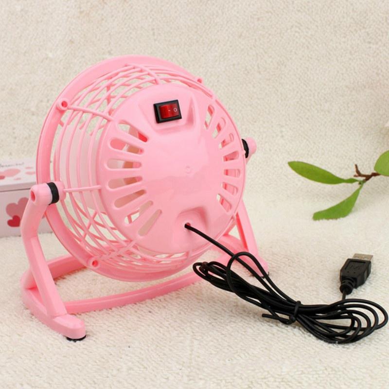 Plastic Portable 4 Inch USB Powered Fan Office Desk Mini Fan Powerful Wind for PC/Laptop