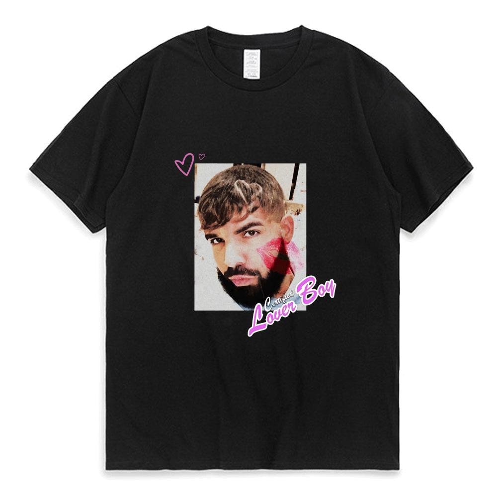 T-shirt con Stampa Album Certified Lover Boy Fantastica Hip Hop Rapper Drake Magliette per Ragazzi Top Unisex Moda Donna Casual T-shirt a Maniche Corte