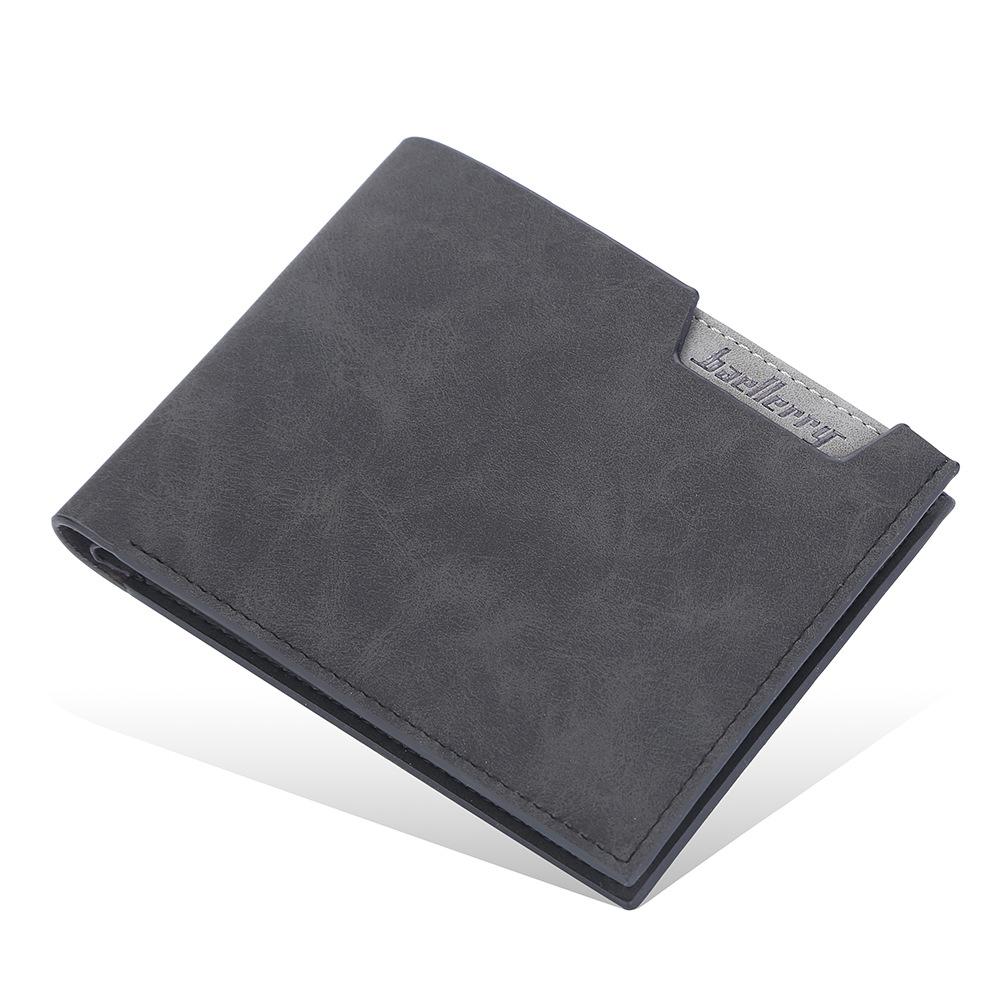 Baellerry Brand Design Men Short Wallets Fashion Classic Purse Vintage Business Bifold Wallet Card Holder Gifts