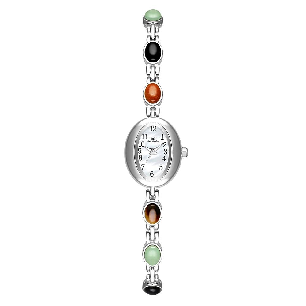Luxe Vintage Dameshorloges Natuurlijke Jade Multi Schat Armband Polshorloge Waterdichte Horloges Voor Vrouw Cadeaus