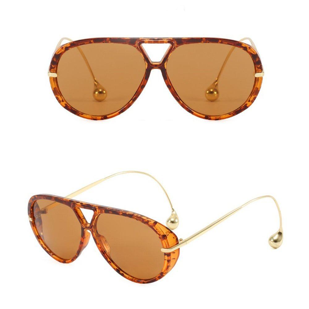 Anti-UV Women  Round  Sunglasses Trendy Oversized Shades Eyeglasses Retro Men Sun Glasses  Pilot
