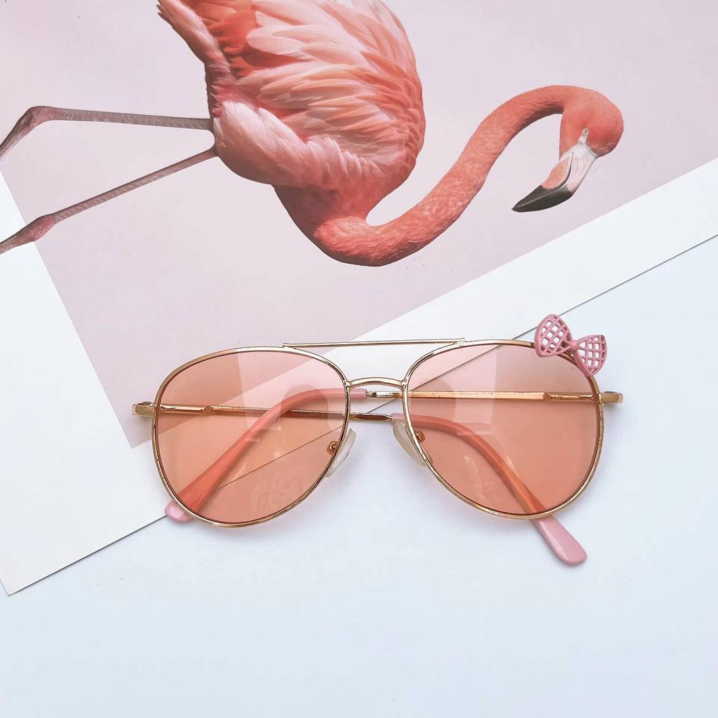 2026 Hot Selling Metal Toad With Bowknot Cute Baby Fashion Sunshade Must-Have Sun Protection Personality Sunglasses