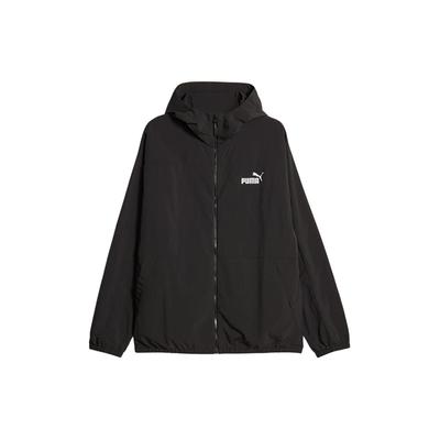Puma Solid Color Logo Casual Zip-Up Hoodie Men Jackets Black 680350-01
