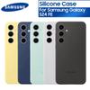 Samsung Originálny kryt z tekutého silikónu pre Samsung Galaxy S24 FE SM-A566B S24FE Hodvábny silikónový ochranný kryt na telefón