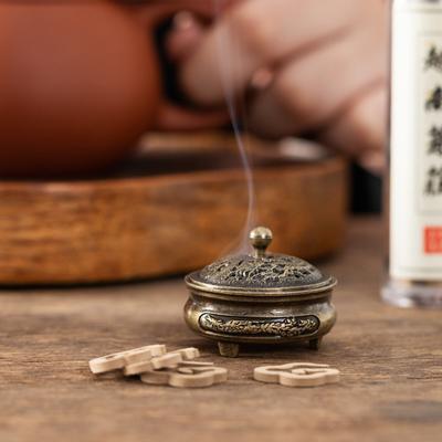 New Retro Opper Incense Burner Twelve Zodiac Signs Burner Brass Incense Holder With Cover Sandalwood Cense Buddhism Home Decor