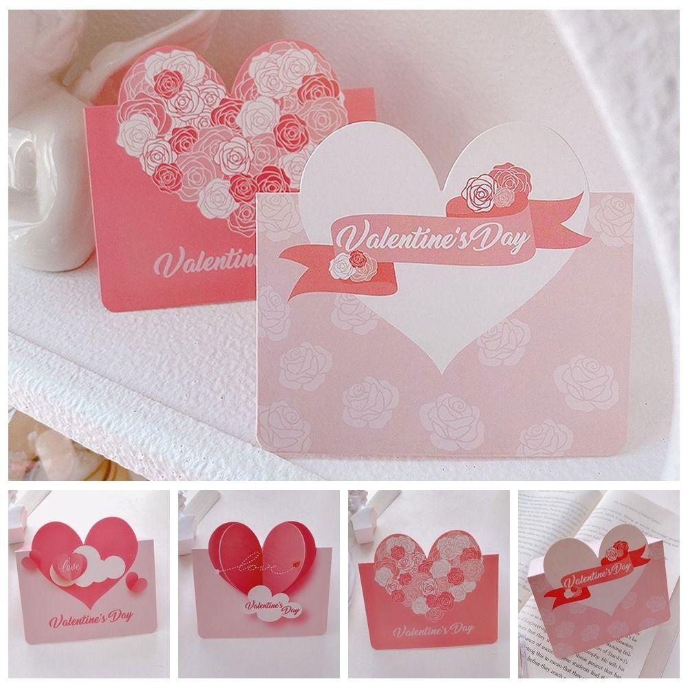 

10pcs DIY Decoration Greeting Card Handwriting Invitation Card Folding Message Card Couple