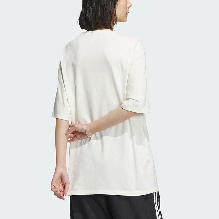Adidas Originals Anime Print Loose Fit Crew Neck Short Sleeve T-Shirt Women Tops Han-Jade-White IW6296