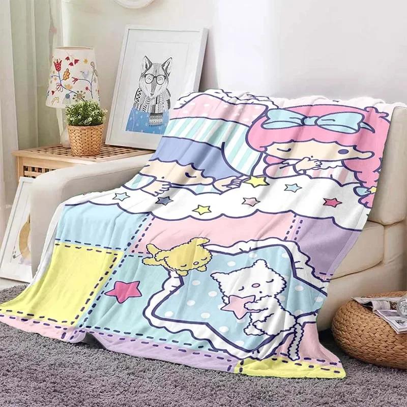 6 Größen Warme Weiche Sanrio Little Twin Stars Decke Flauschig Kinder und Erwachsene Sofa Plüsch Tagesdecke Überwurfdecke für Sofa Bett