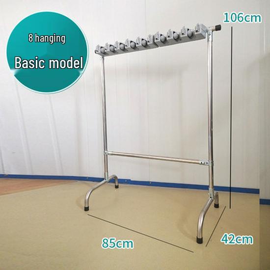 Stainless Steel Movable Floor Mop and Broom Holder