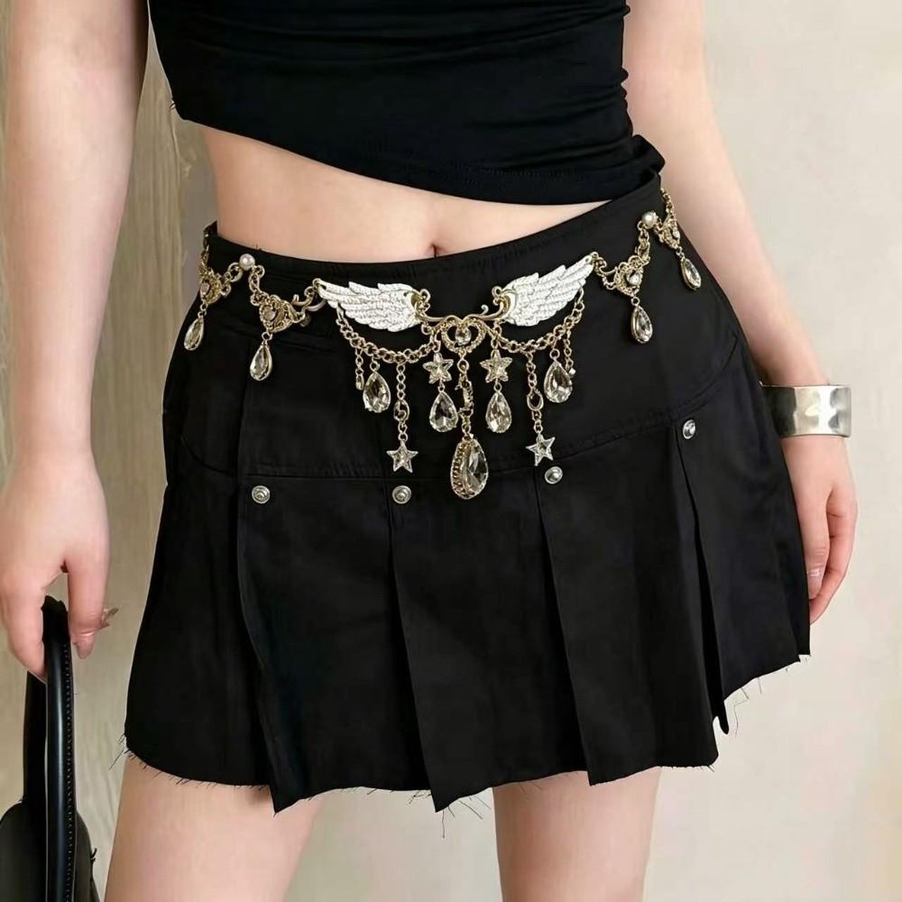 Elegant Pearl Waist Chains Adjustable Body Chain Decor Y2K Hip Chain  Birthday Gift