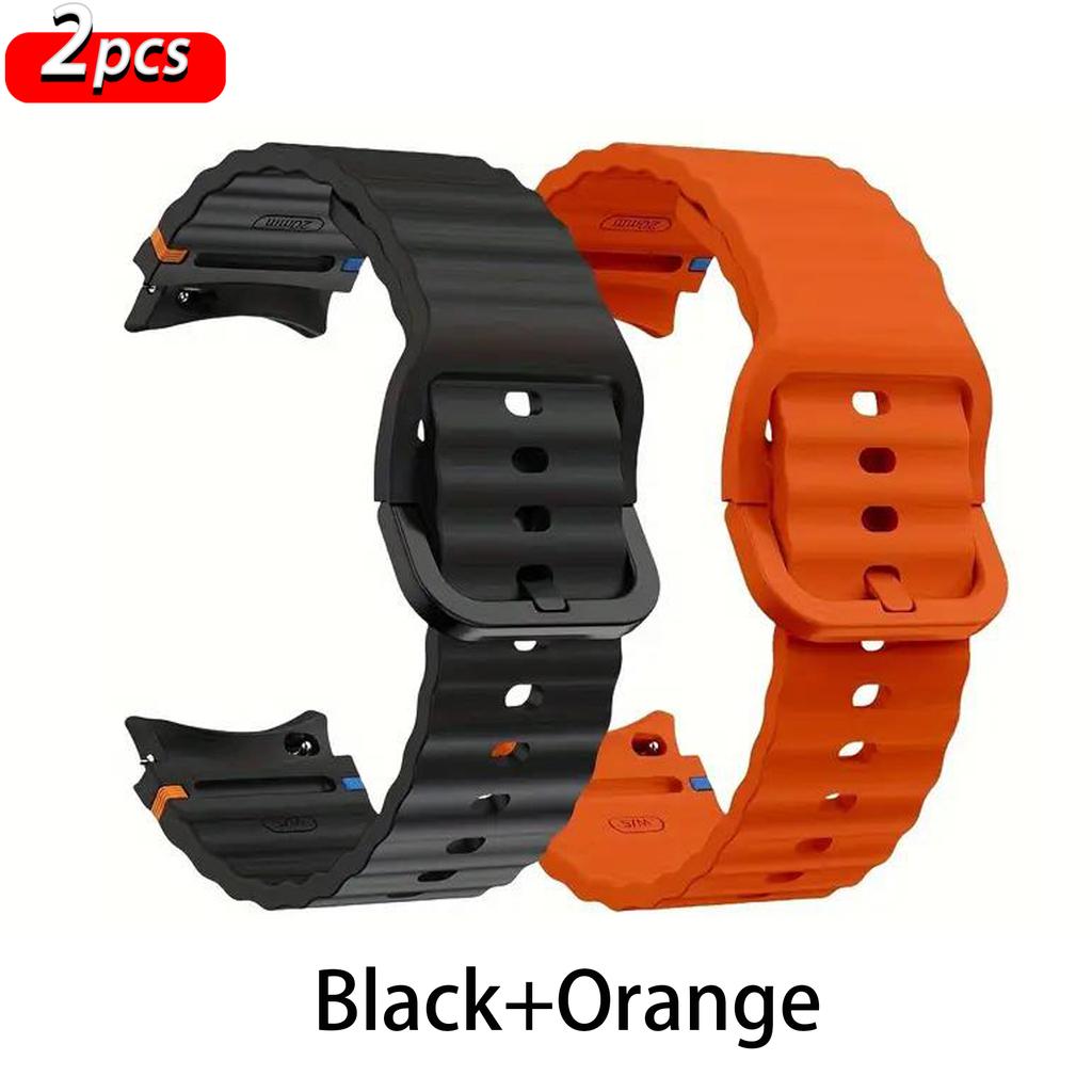 Sport Straps for Samsung Galaxy watch 4/5/6/7/6 classic 44mm 40mm 2 Pcs Original Silicone bracelet correa Galaxy watch 7 Band