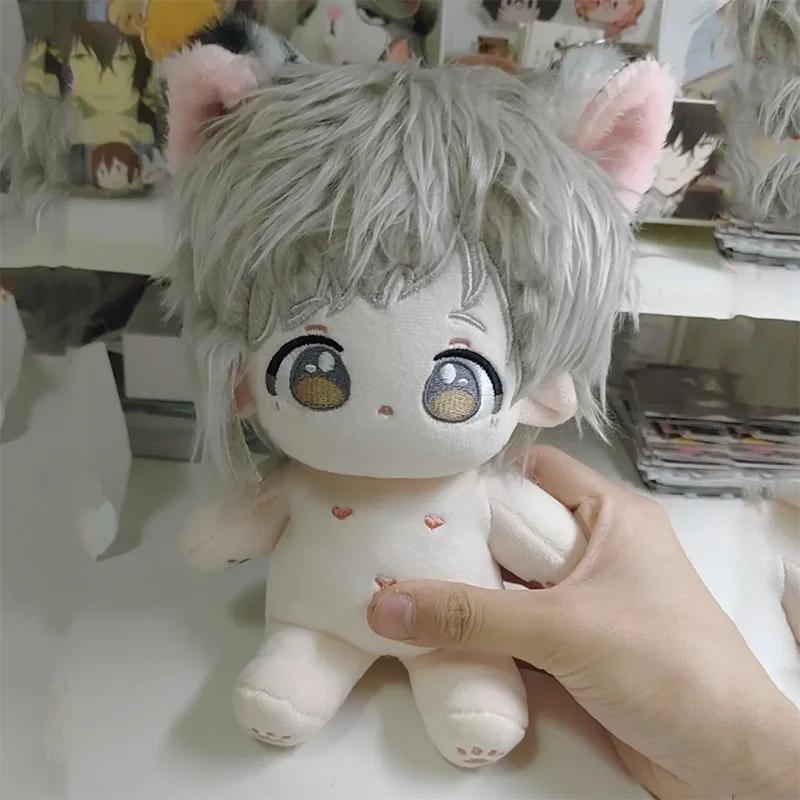 20cm Nakajima Atsushi Cotton Dress-up Dolls Cute Anime Bungo Stray Dogs Jinko/Man-Tiger Plush Puppet Toys for Children Adults