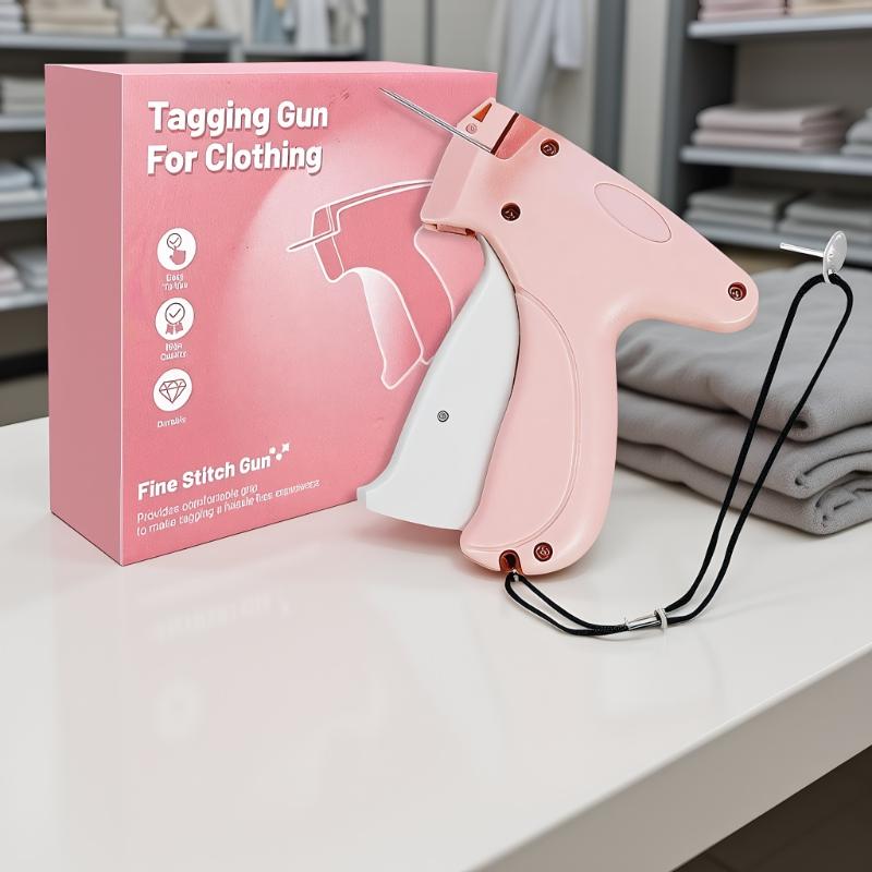 Pistola per punti fini Stitchy Quick Fissatore per vestiti Micro etichettatrice per vestiti Mini pistola da cucito rapida e adesiva Strumento per orlare