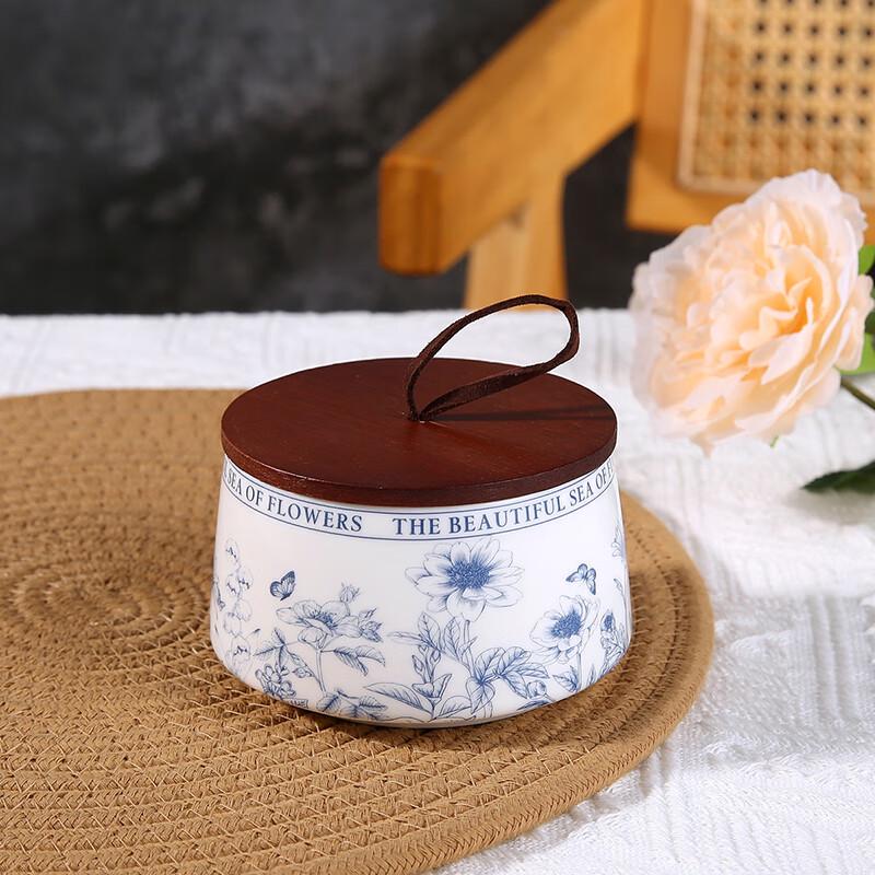 Aiqi Yixuan A1 Ceramic Seasoning Jar 07 Butterfly-Blue