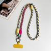 DIY Two-In-One Mobile Phone Universal Lanyard, Diagonal Span Long Rope, Wrist Short Rope, 360° Rotation, Metal Heart Buckle