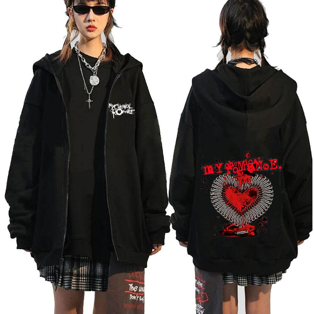 Chemical Romance Mcr Dead Zip свитер Black Parade Punk Emo Rock Zip Sweatshirt Men 3XL — фото 30