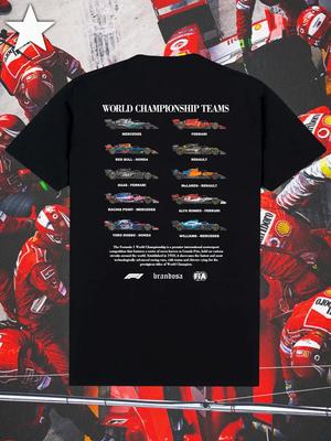Mercedes Ferrari T-Shirt mit Rückendruck
