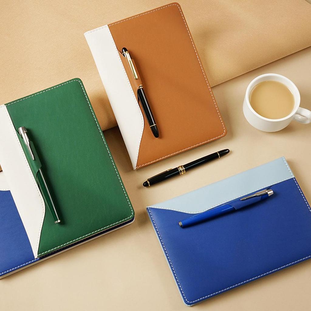 (Logo engraving possible) A5 leather student notebook, diary, work notebook, business meeting record book, subject notes, handbook