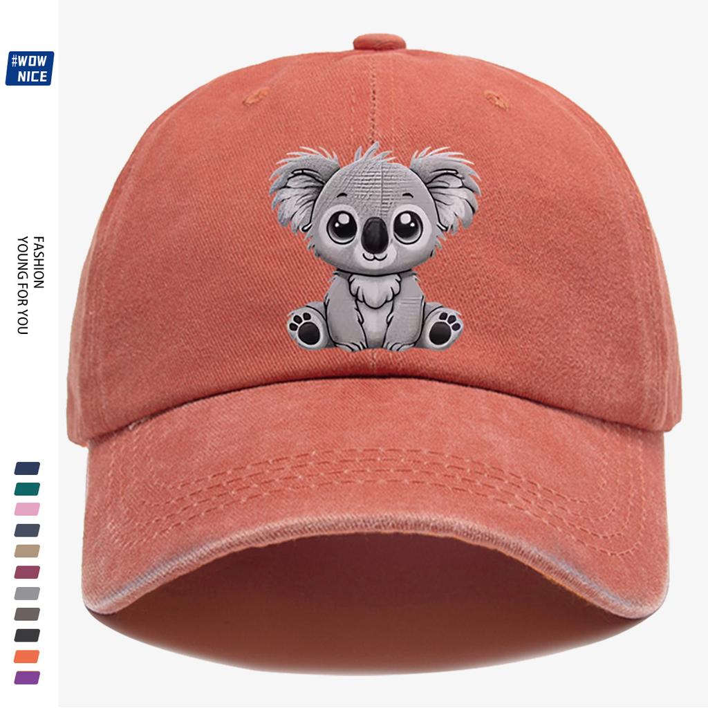 Pc Stück Süße Koala-Print Baseballkappe für Damen Herren Verstellbare Snapback-Kappe mit Koala-Gesicht Design Leichte Kappe Geeignet
