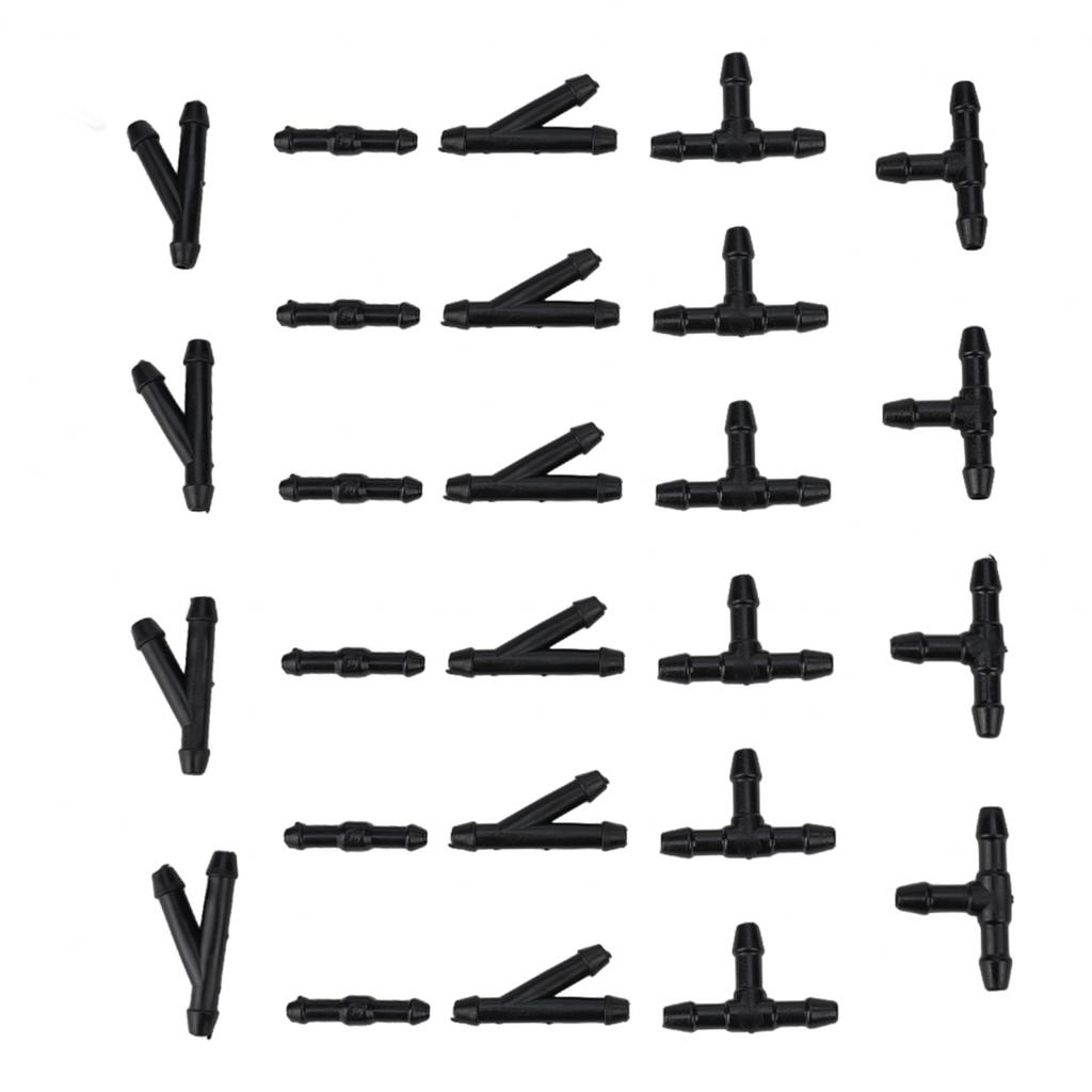 36pcs Hose Connector Black Fittings Nozzle Splitter