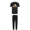 Taekwondo Round Neck Pullover Simple Short Sleeve T-Shirt Striped Fashion Long Pants Casual Sports Suit ADICLTS24TKP-BG+TR30P1T-BG