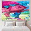 Custom Name Trolls Print Tapestry, Backdrop, Easy Setup, Ideal for Bedroom, Office & Living Room, with Aesthetic Wall Hanging Decor.