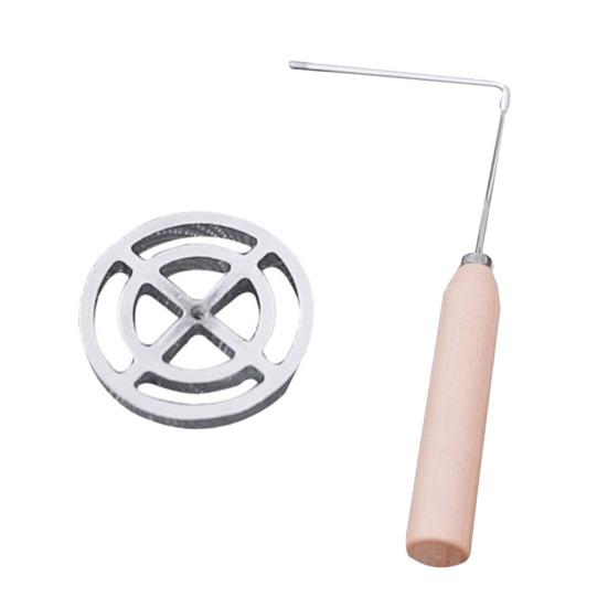 2Pcs Anti Scalding Handle Rosette Mold Rust Resistant Anti Wear Metal Frying Timbale Mold Kitchen Tools