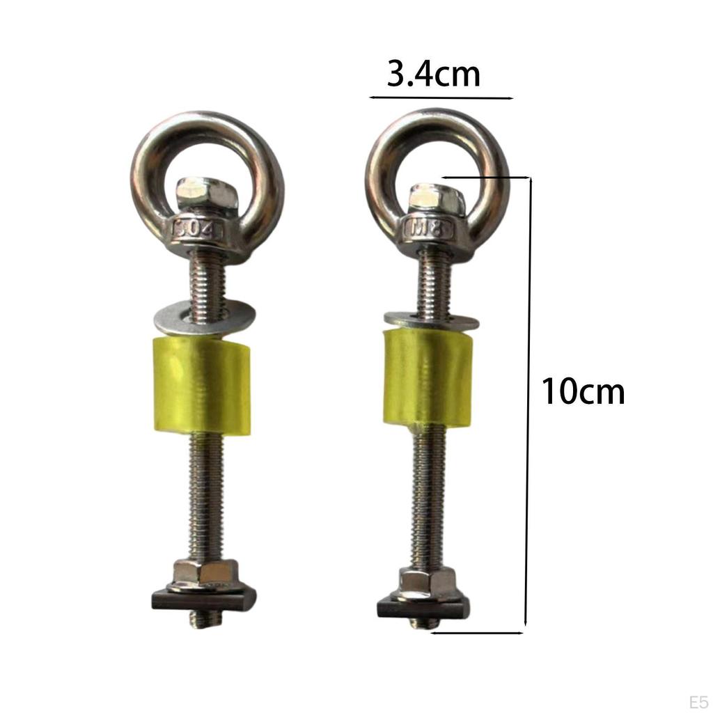 2 Pieces Eye Bolt Roof Rack T Bolts Heavy Duty Stainless Steel for Ropes Anchoring Hooks