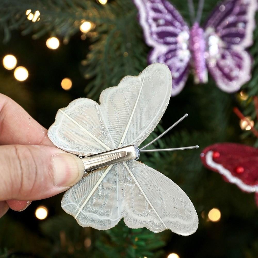 Glitter Christmas Tree Decorations Artificial Xmas Tree Pendants  Festival Decoration