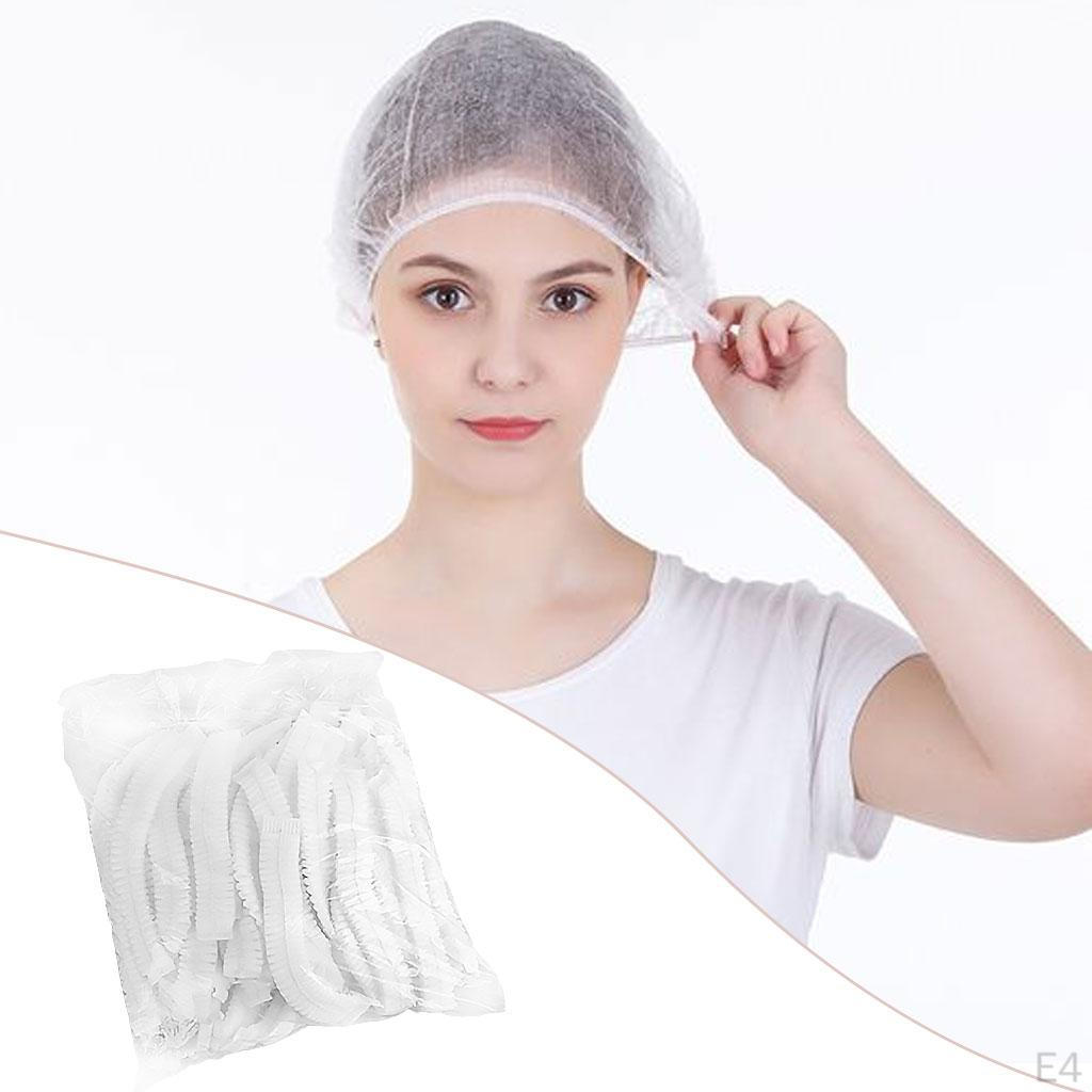 100 Pcs Disposable Hair Shower Caps Non-woven Hat Industries